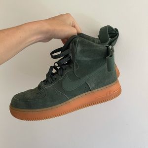 Nike Air Force 1 Green Suede High Tops